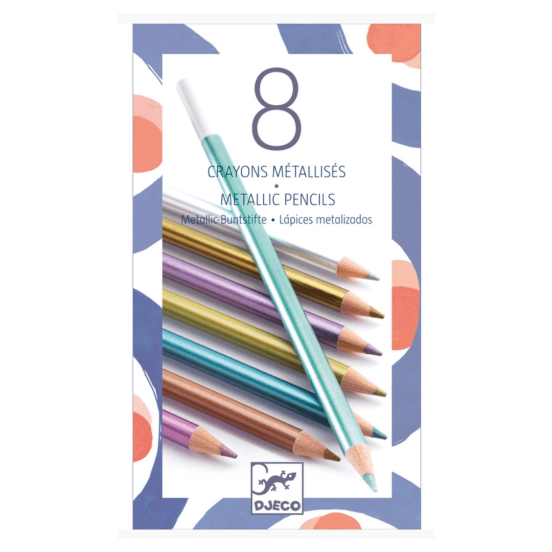 Djeco 6 Plus 8 Metallic Pencils