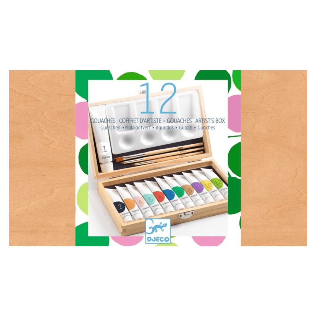 Djeco 6 Plus Artist's Box with 12 Gouaches