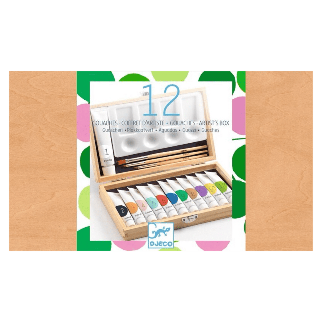 Djeco 6 Plus Artist's Box with 12 Gouaches