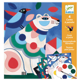 Djeco 6 Plus Fanciful Animal Cards to Paint