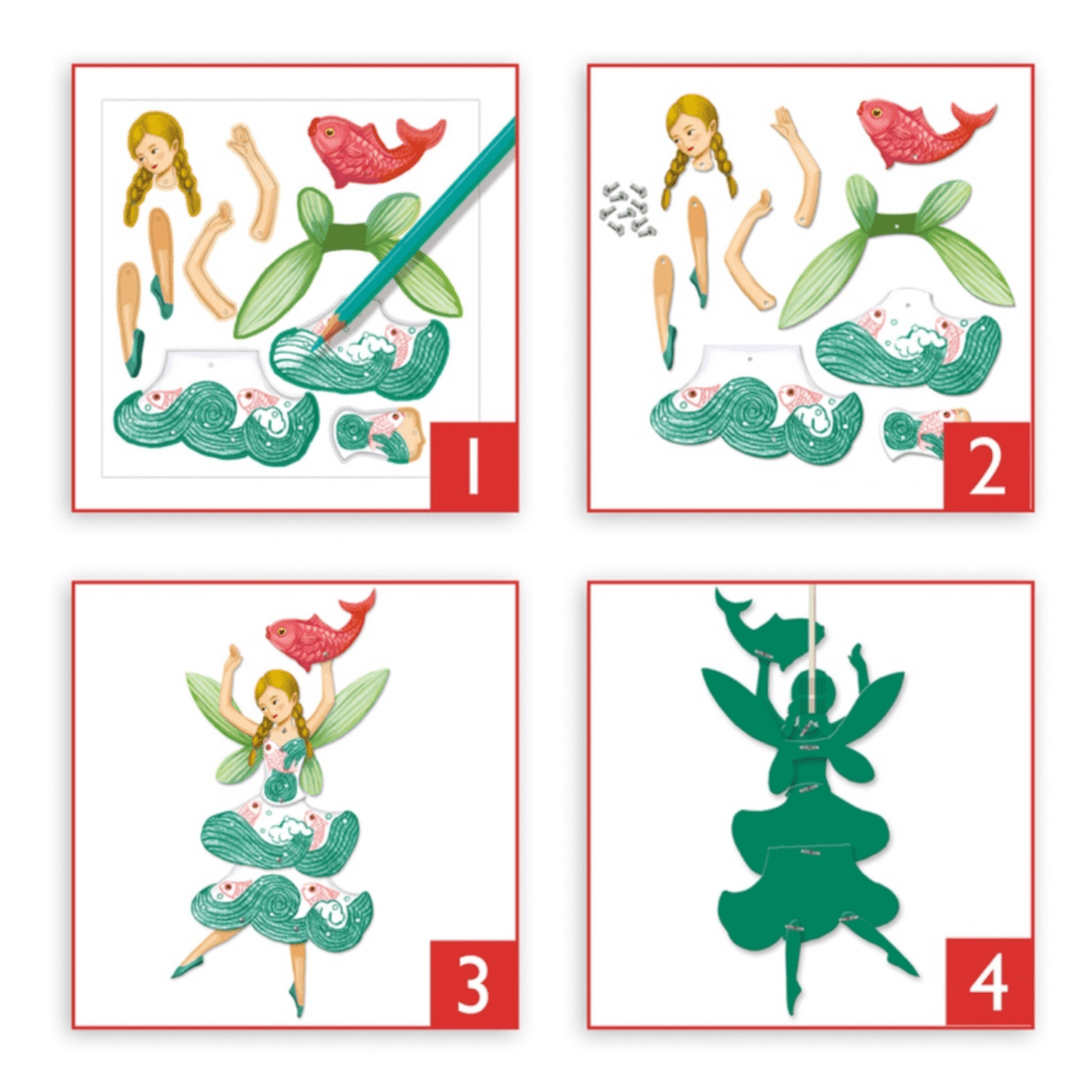 Djeco 6 Plus Paper Puppets - Fairies