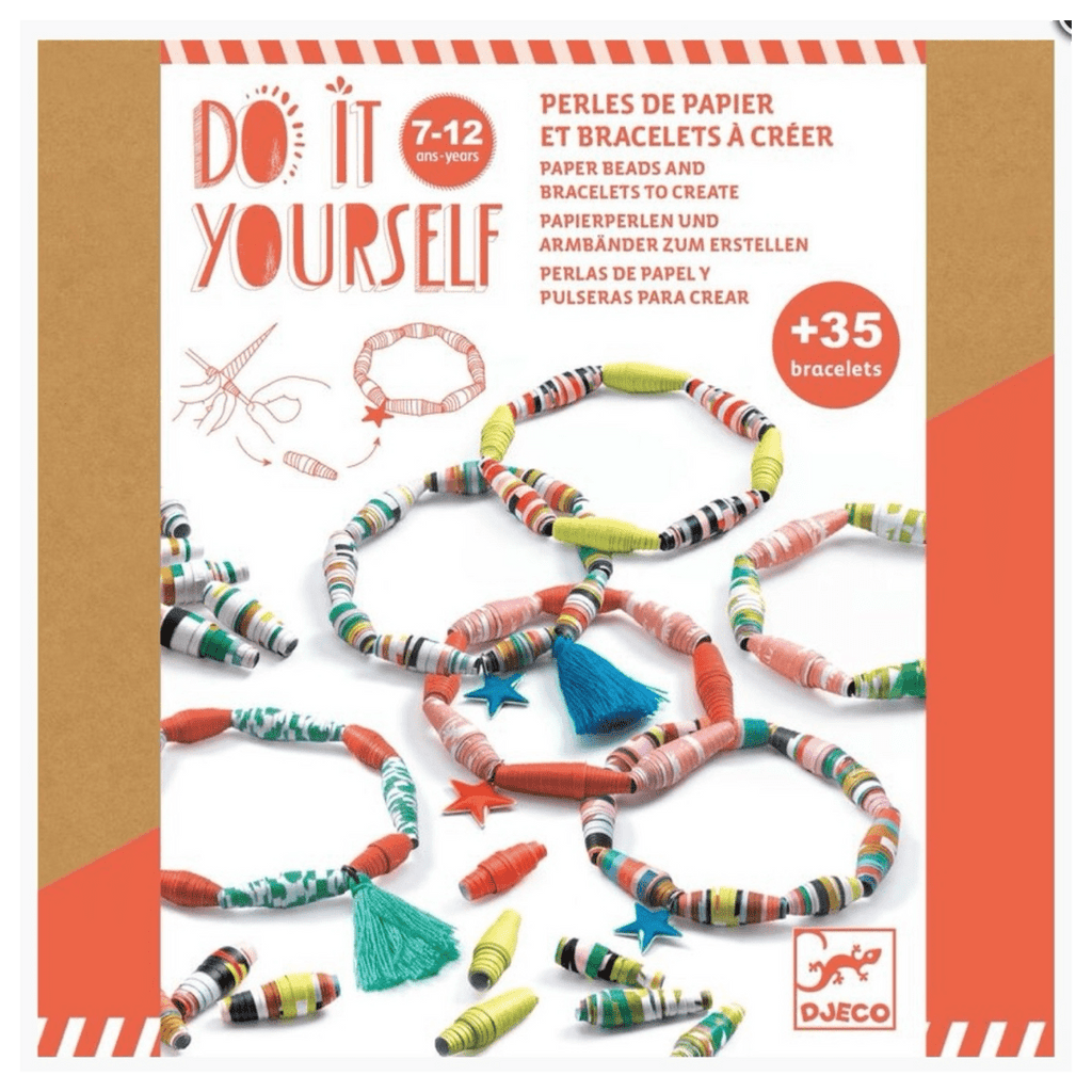 Djeco 7 Plus Do It Yourself - Paper Beads and Bracelets Brights