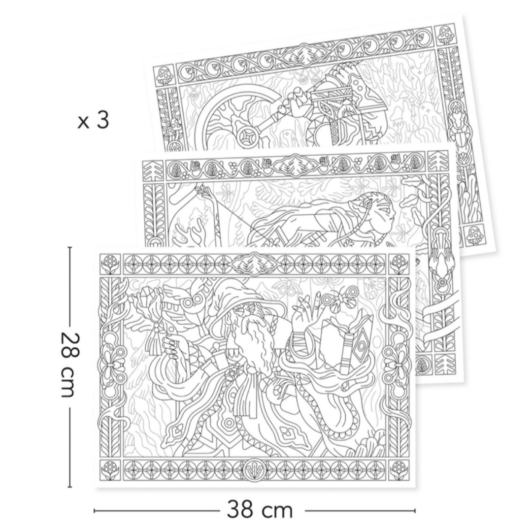 Djeco 8 Plus Colouring Gallery - Heroic