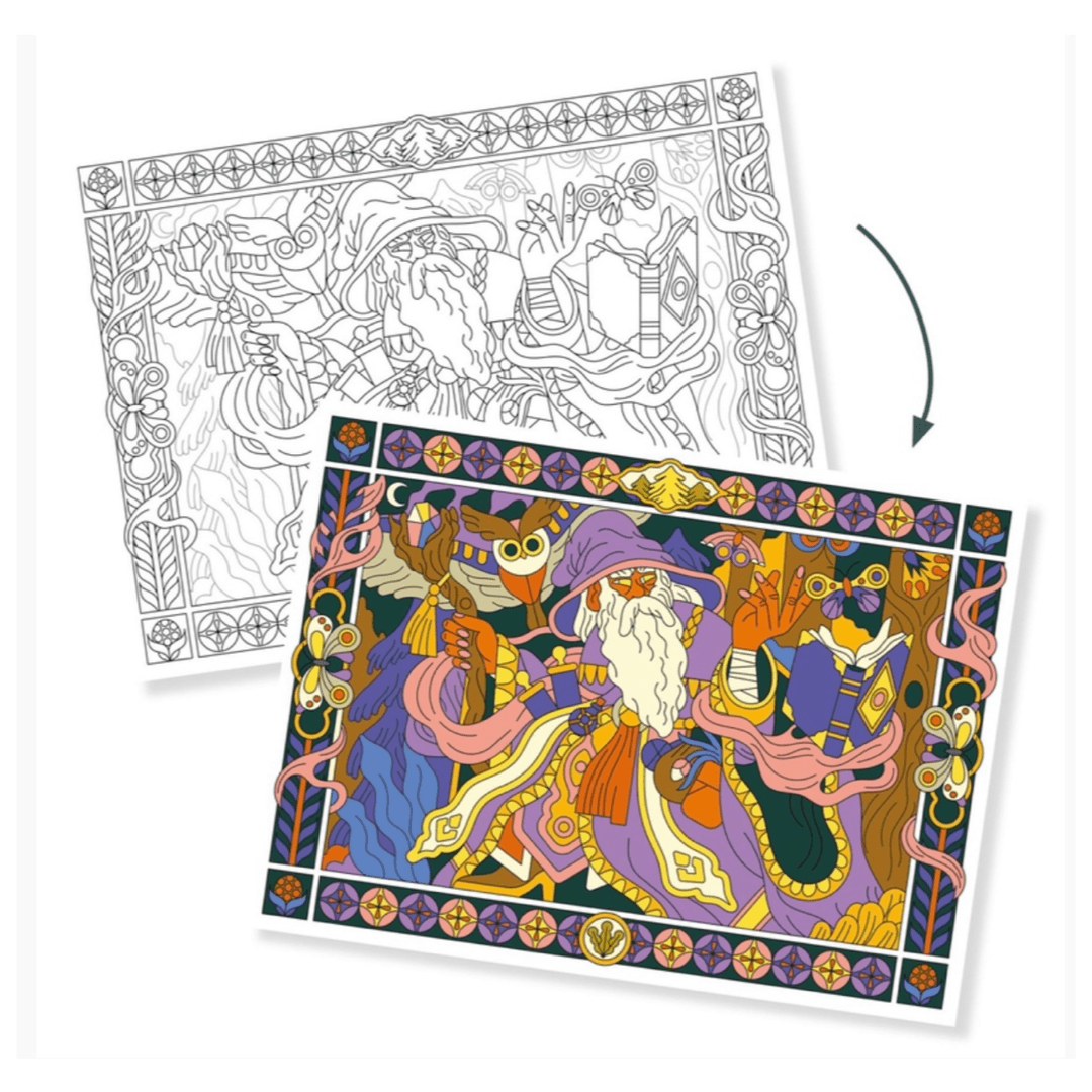 Djeco 8 Plus Colouring Gallery - Heroic