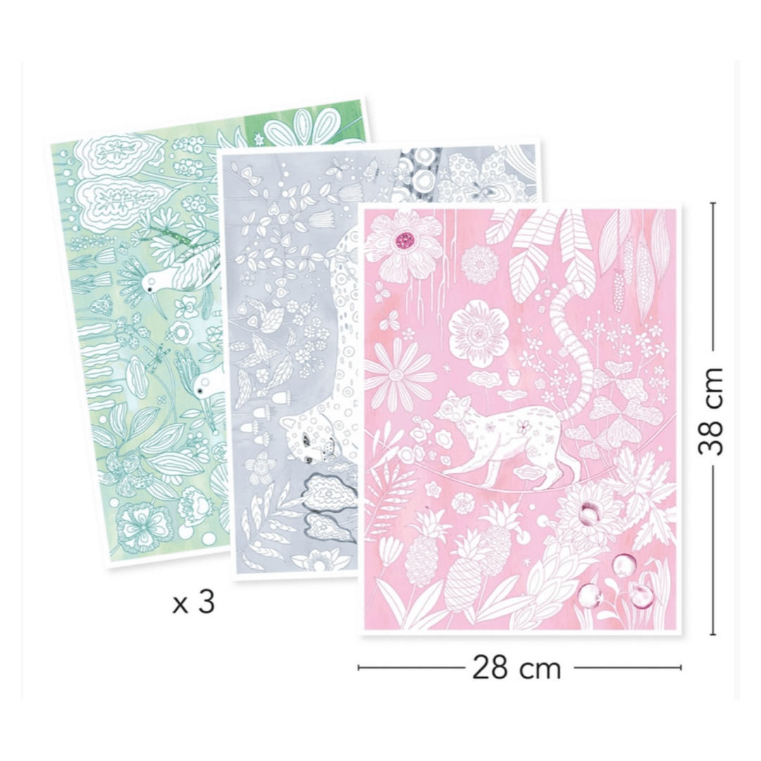 Djeco 8 Plus Colouring Gallery - Wilderness
