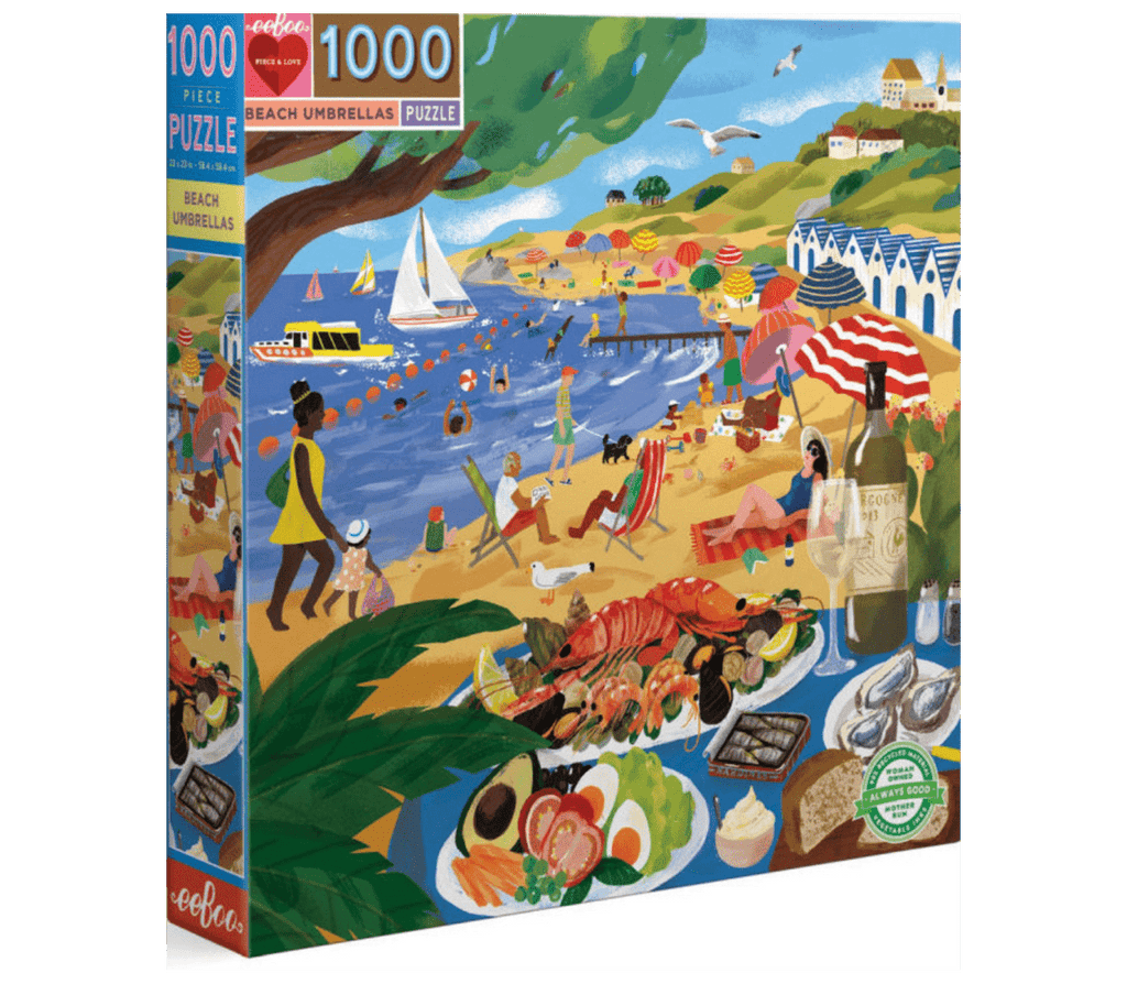 eeBoo 10 Plus 1000 Pc Puzzle - Beach Umbrellas