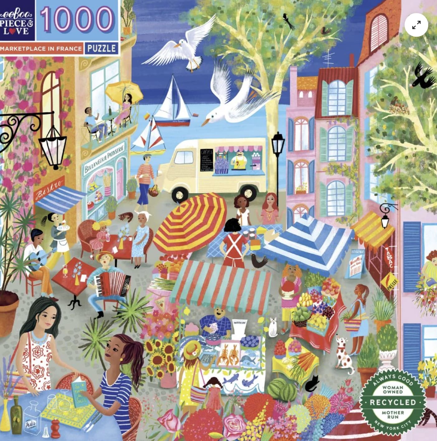 eeBoo 12 Plus 1000 Pc Puzzle - Marketplace in France