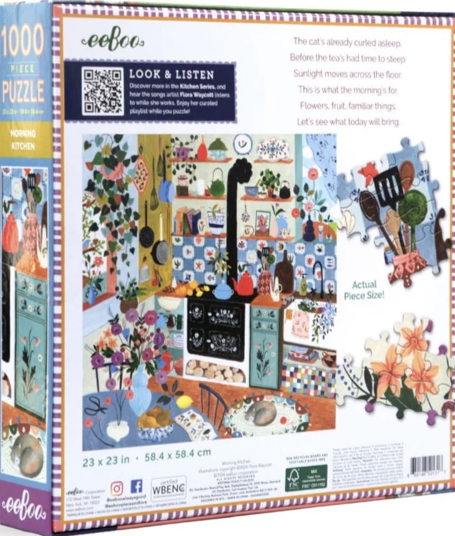 eeBoo 12 Plus 1000 Pc Puzzle - Morning Kitchen