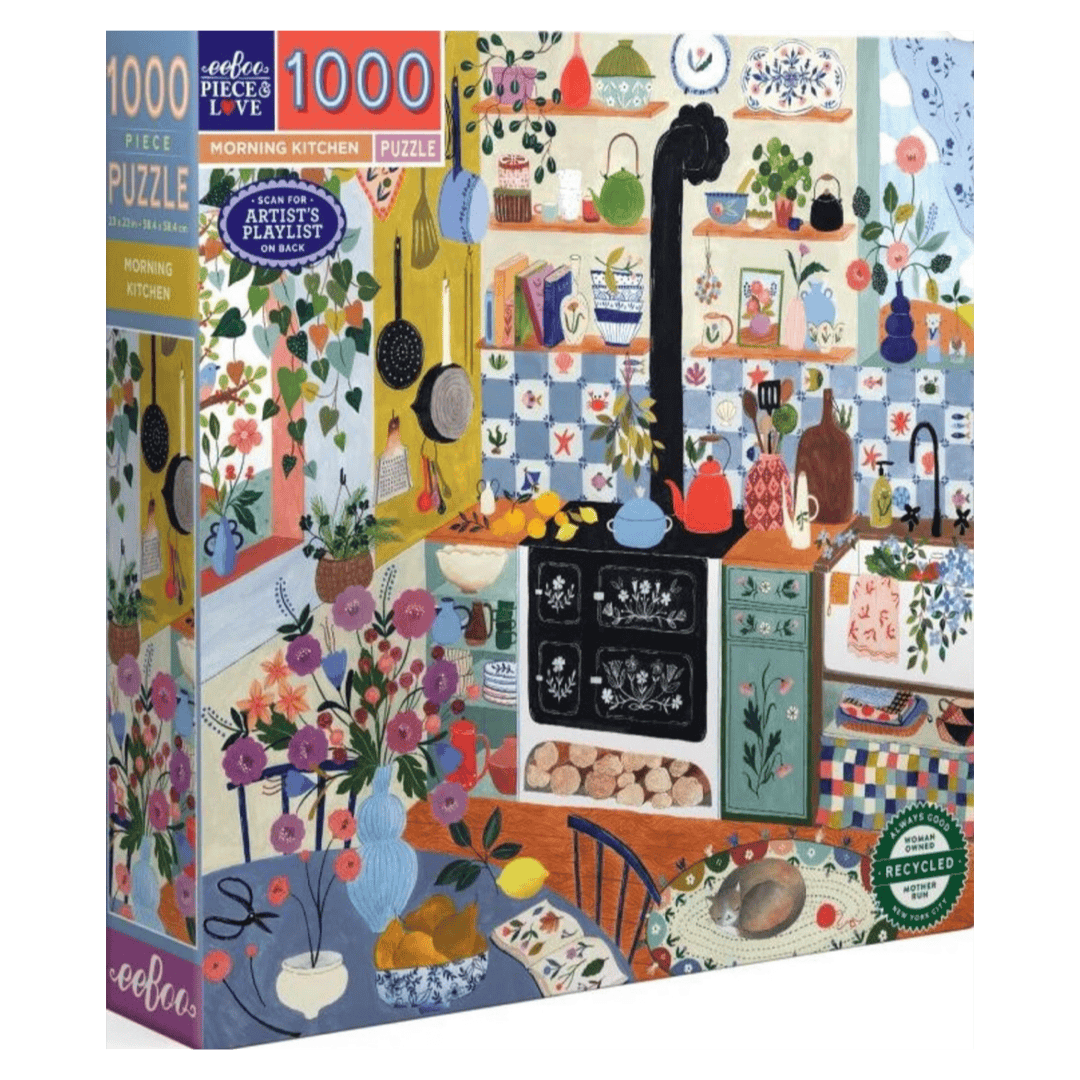 eeBoo 12 Plus 1000 Pc Puzzle - Morning Kitchen