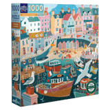 eeBoo 12 Plus 1000 Pc Puzzle - Seaside Harbour