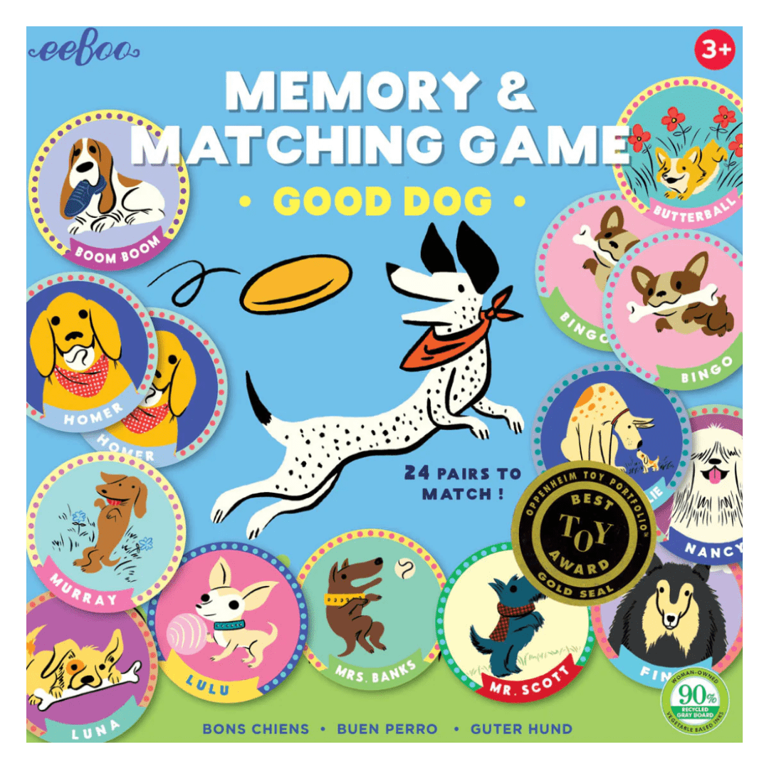 eeBoo 3 Plus Memory & Matching Game - Good Dog