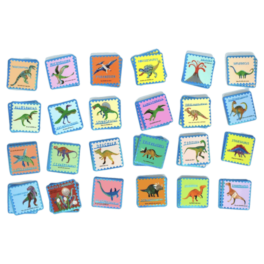 eeBoo 3 Plus Memory & Matching Game - Shiny Dinosaur