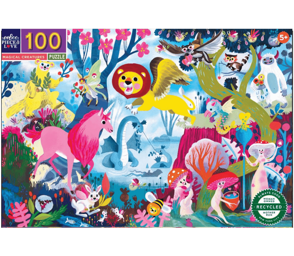 eeBoo 5 Plus 100 Pc Puzzle - Magical Creatures