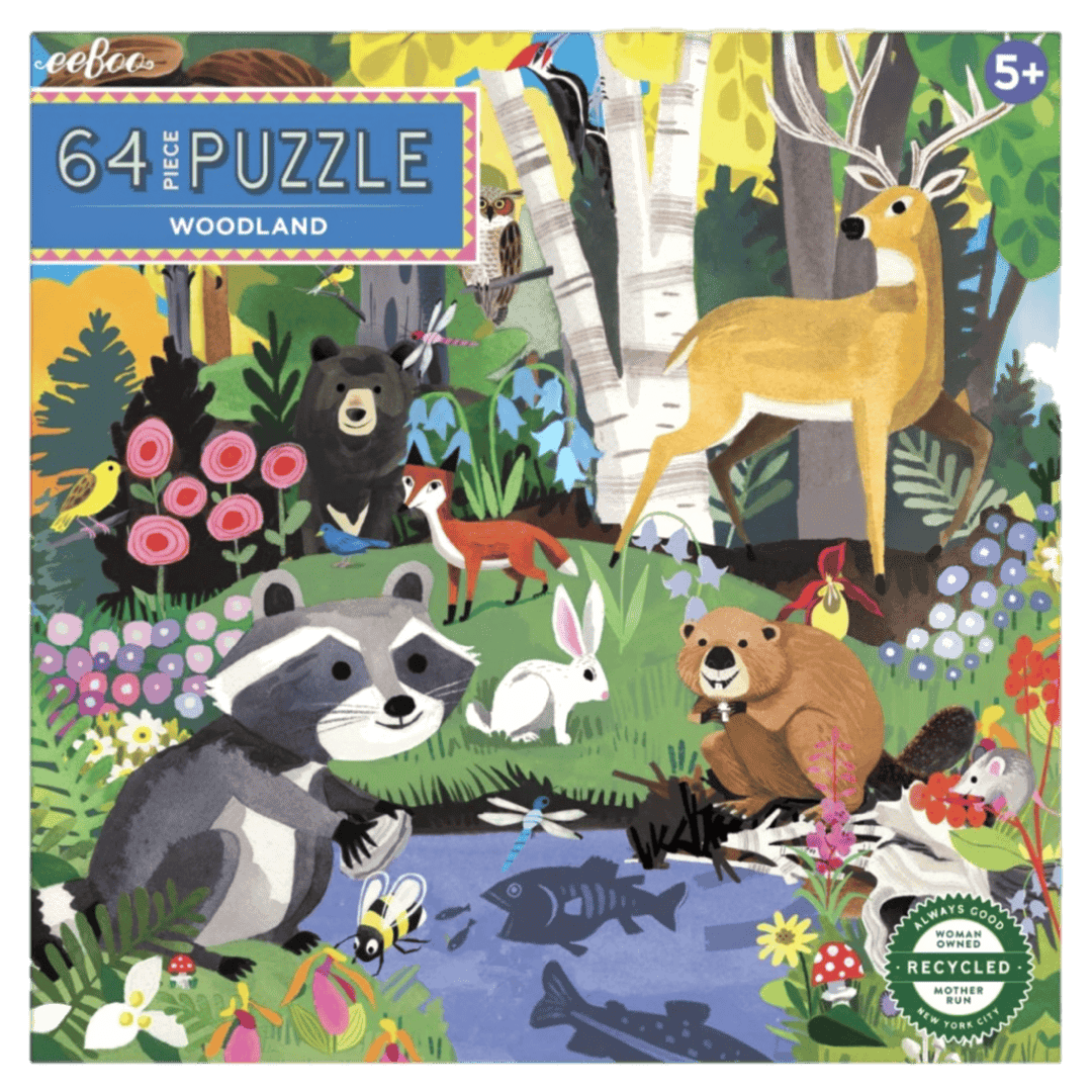 eeBoo 5 Plus 64 Pc Puzzle - Woodland
