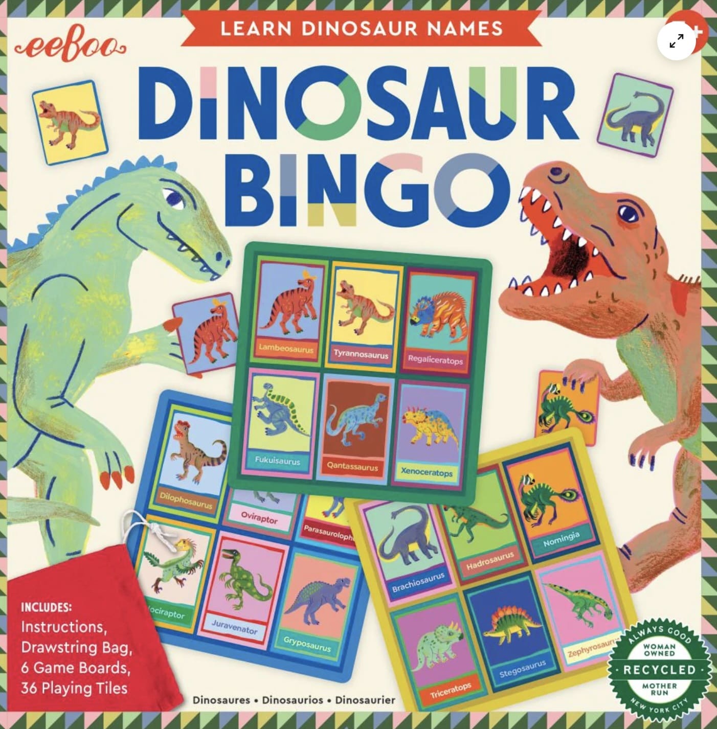 eeBoo 5 Plus Bingo - Dinosaur