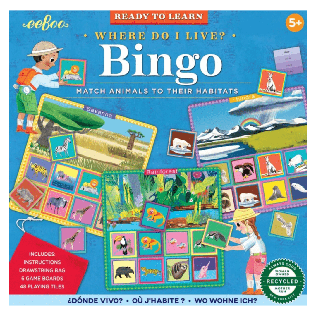 eeBoo 5 Plus Bingo - Where Do I Live?