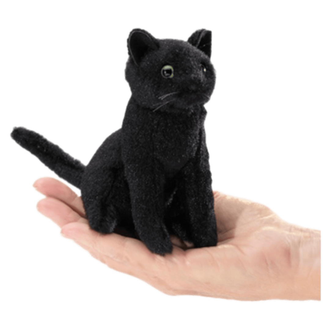 Folkmanis 3 Plus Finger Puppet - Black Cat