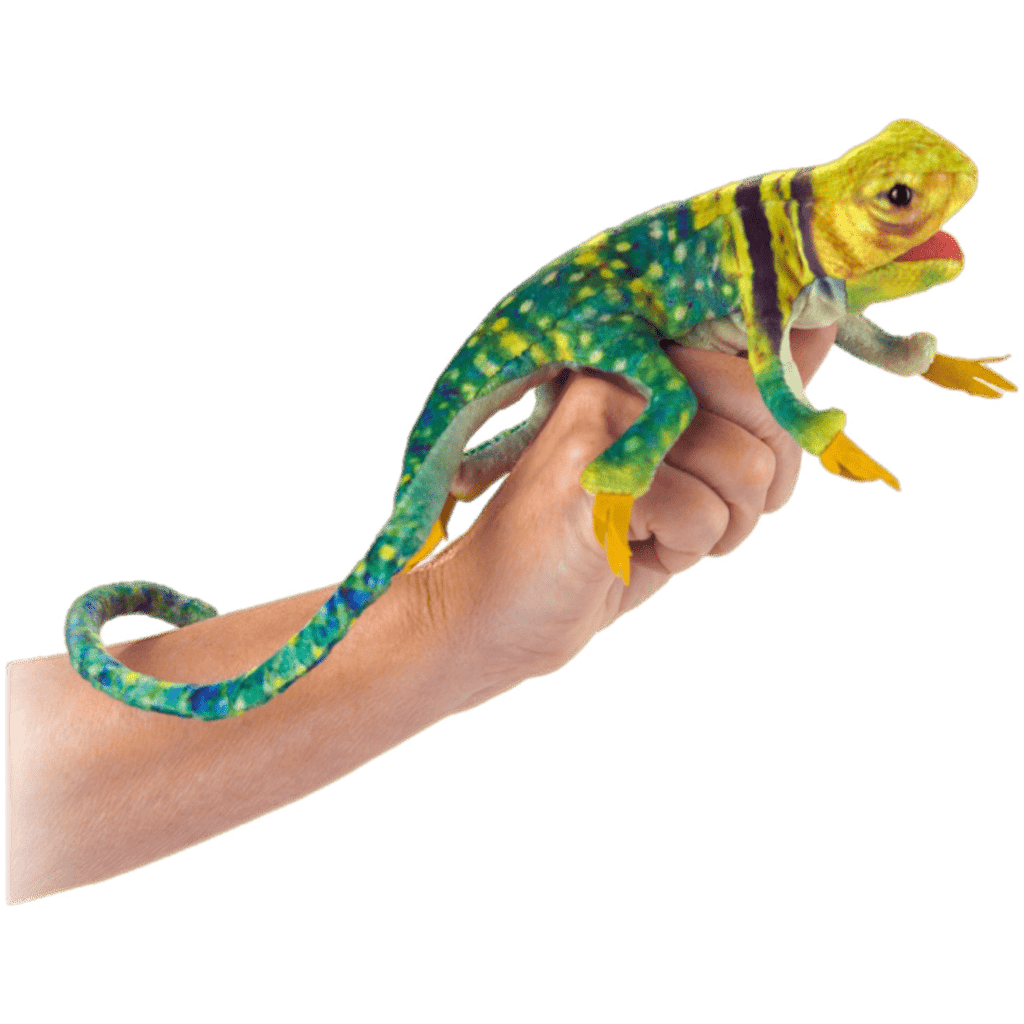 Folkmanis 3 Plus Finger Puppet - Collared Lizard