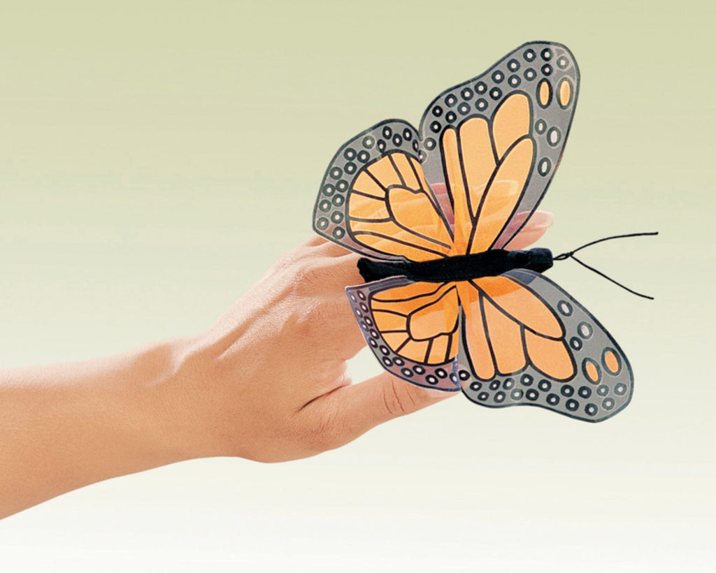 Folkmanis 3 Plus Finger Puppet - Mini Monarch Butterfly