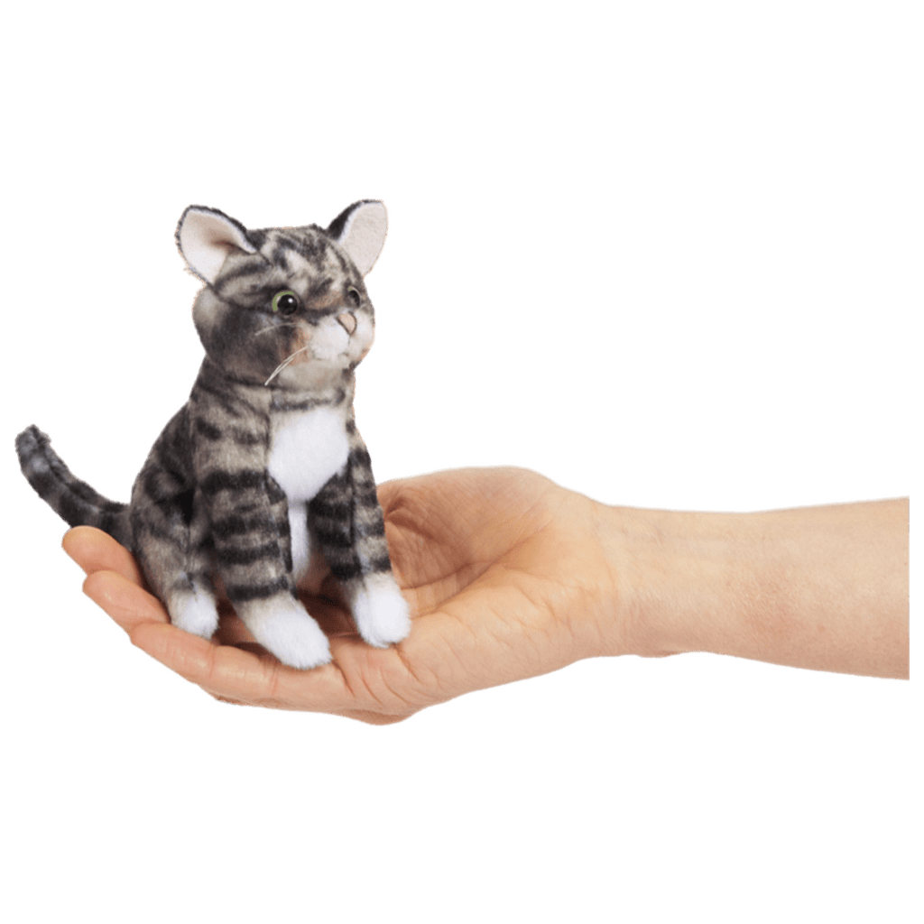 Folkmanis 3 Plus Finger Puppet - Tabby Cat