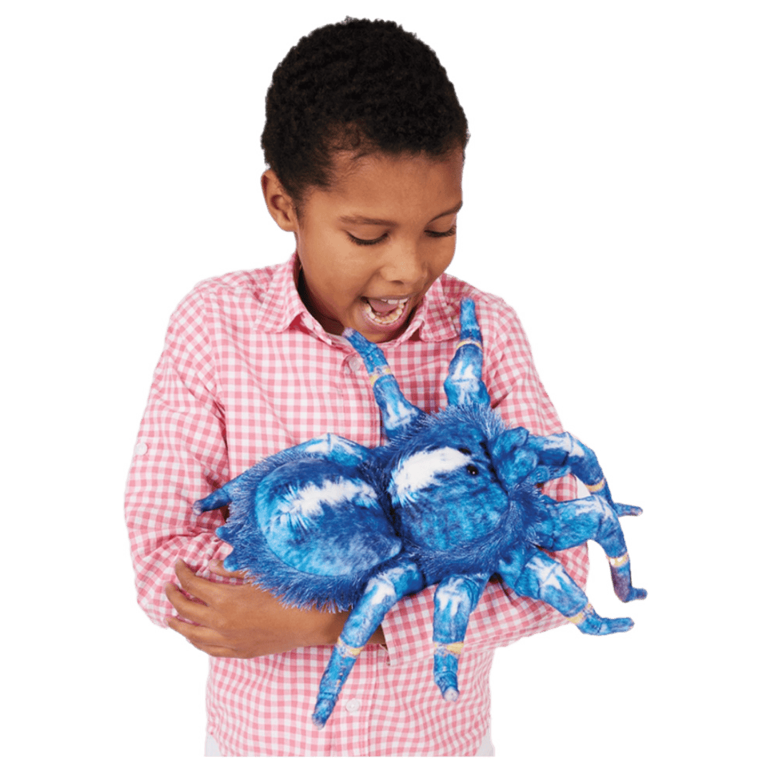 Folkmanis 3 Plus Hand Puppet - Blue Tarantula