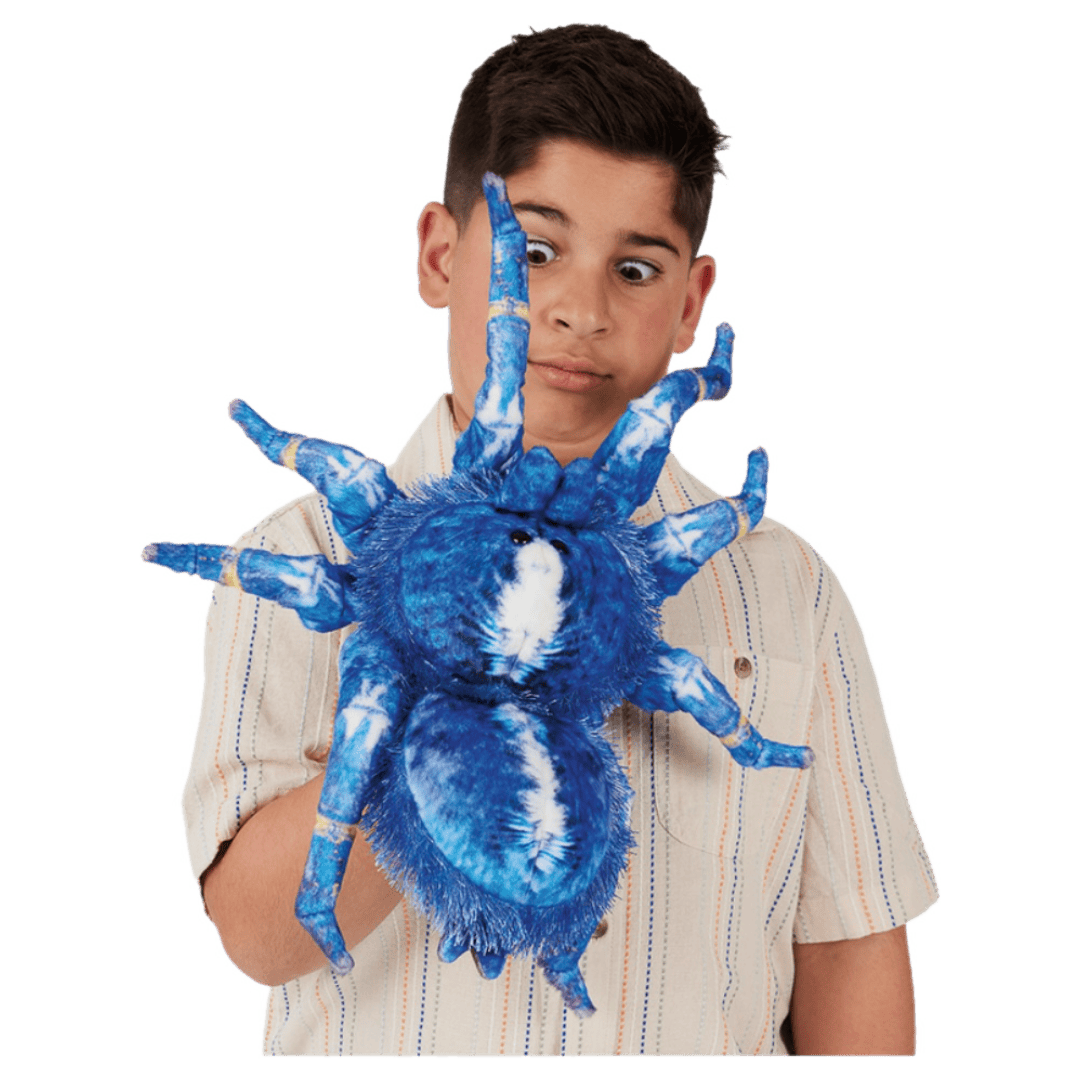 Folkmanis 3 Plus Hand Puppet - Blue Tarantula