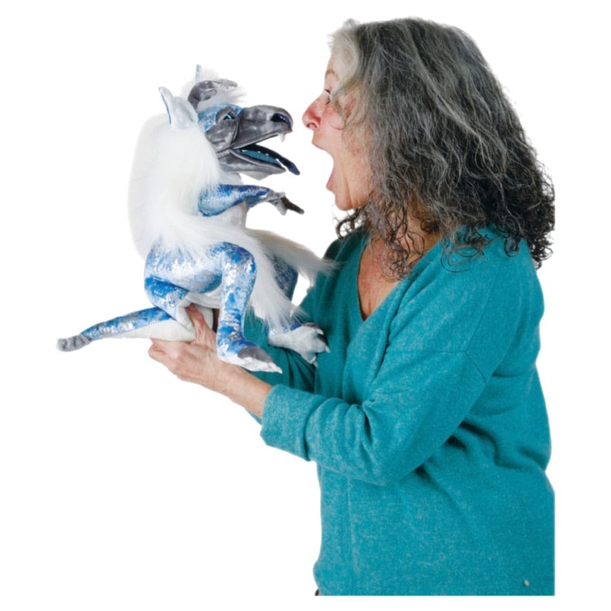 Folkmanis 3 Plus Hand Puppet - Ice Dragon