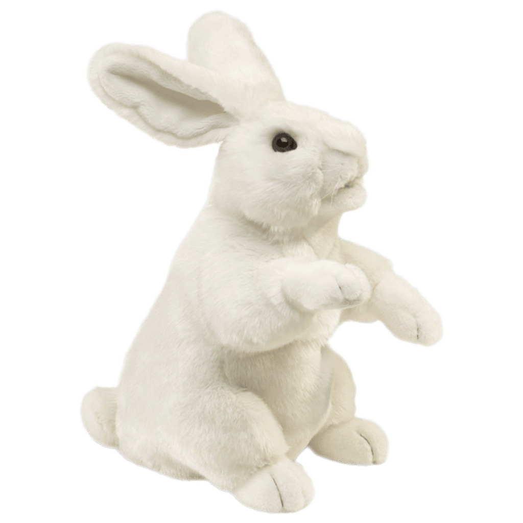 Folkmanis 3 Plus Hand Puppet - Standing White Rabbit