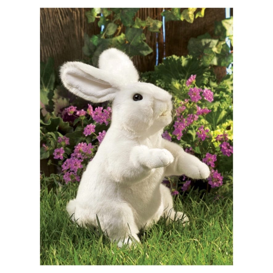 Folkmanis 3 Plus Hand Puppet - Standing White Rabbit