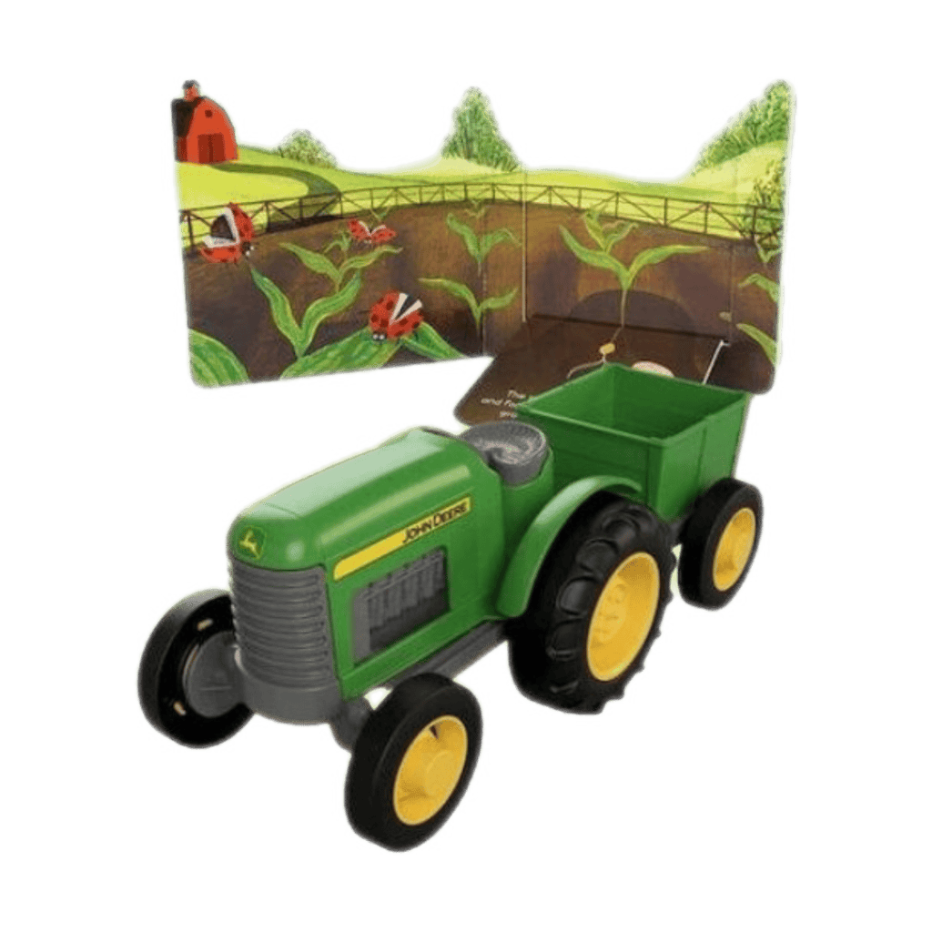 Green Toys 12 Months Plus Tractor & Lift-a-Flap Book