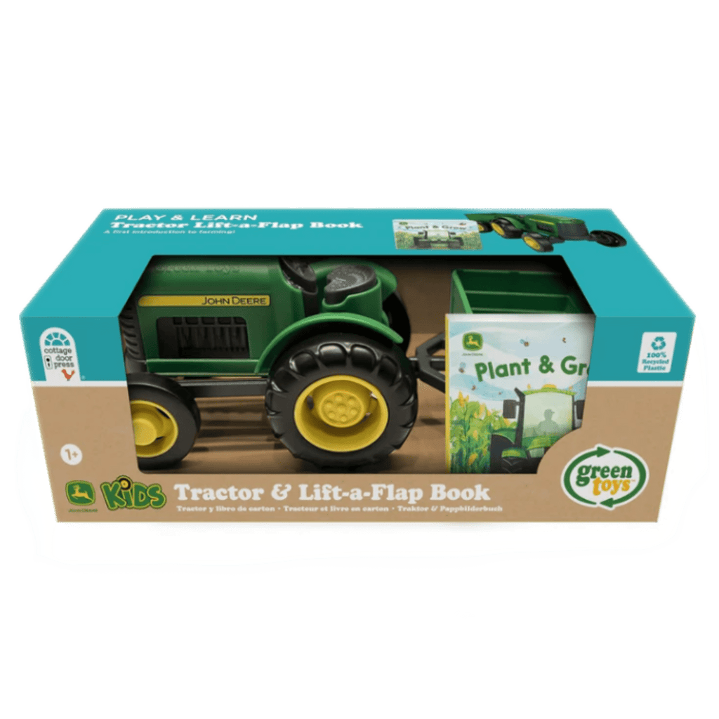 Green Toys 12 Months Plus Tractor & Lift-a-Flap Book