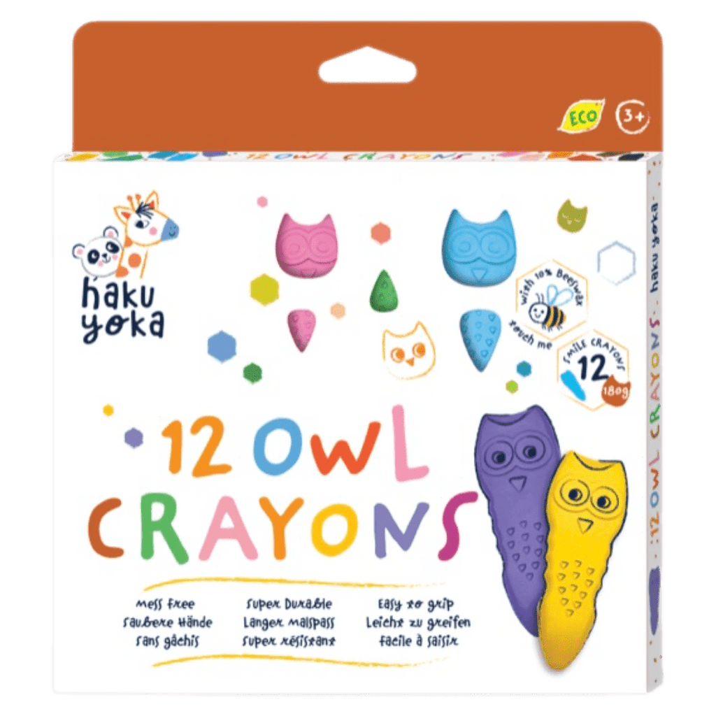 Haku Yoka 3 Plus 12 Owl Crayons
