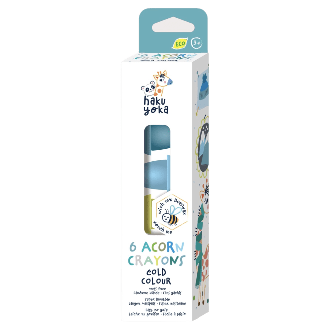 Haku Yoka 3 Plus 6 Acorn Crayons - Cold Colour