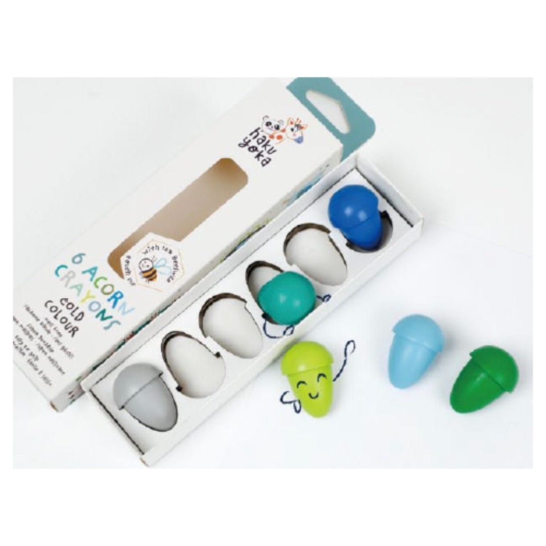 Haku Yoka 3 Plus 6 Acorn Crayons - Cold Colour