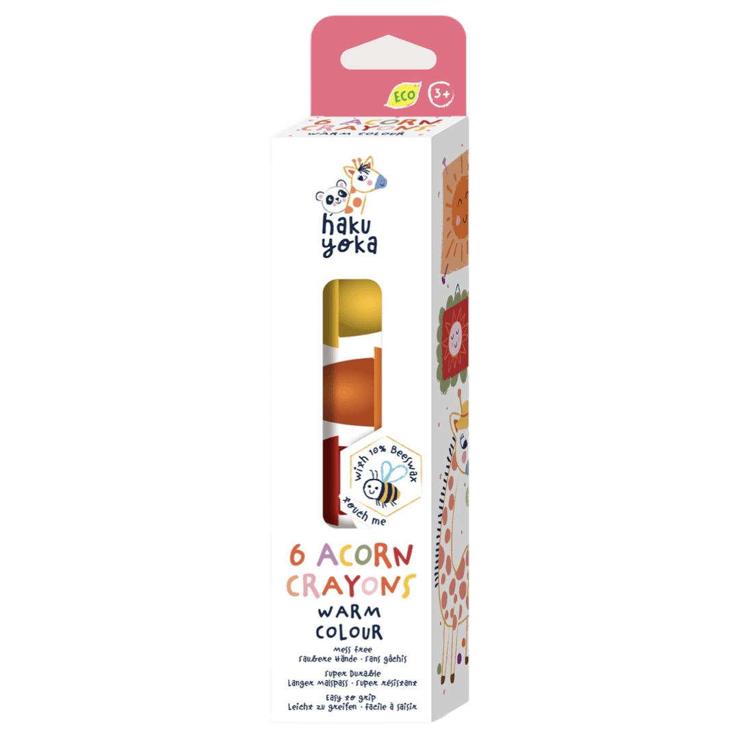Haku Yoka 3 Plus 6 Acorn Crayons - Warm Colour