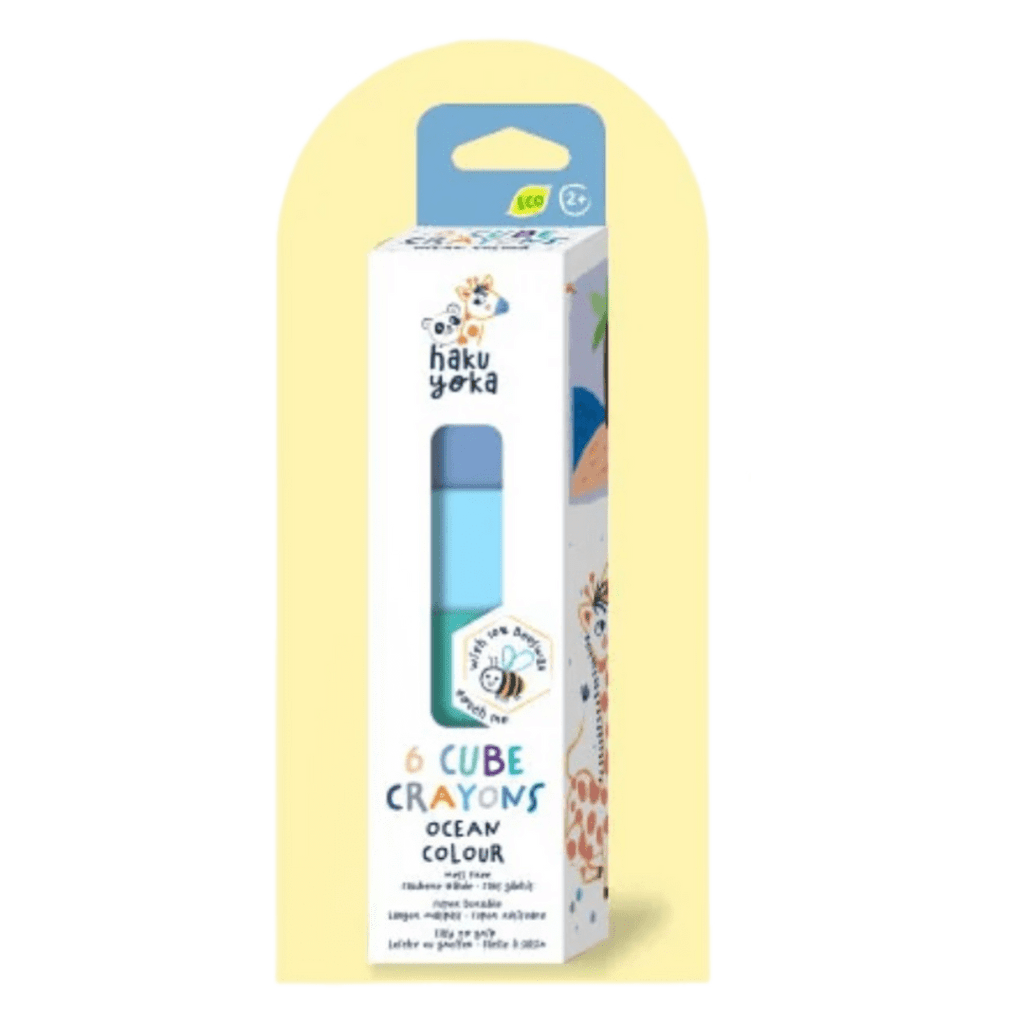 Haku Yoka 3 Plus 6 Cube Crayons - Ocean Colour