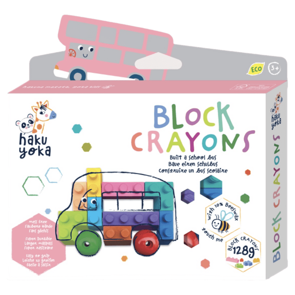 Haku Yoka 3 Plus Block Crayons - School Bus