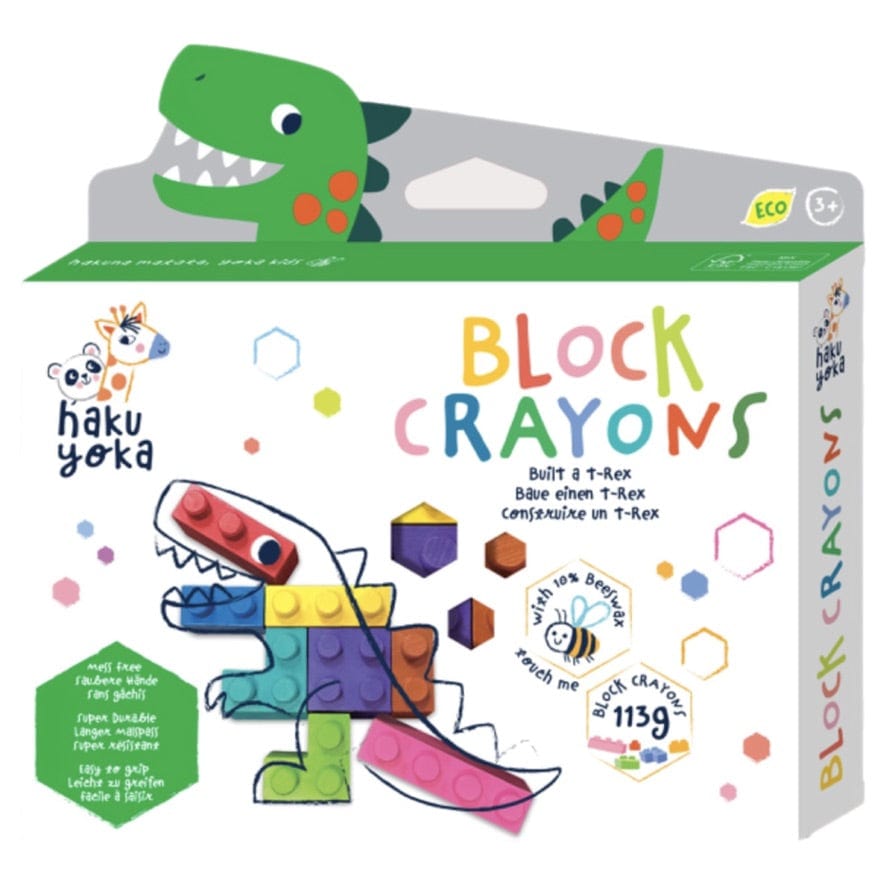 Haku Yoka 3 Plus Block Crayons - T-Rex