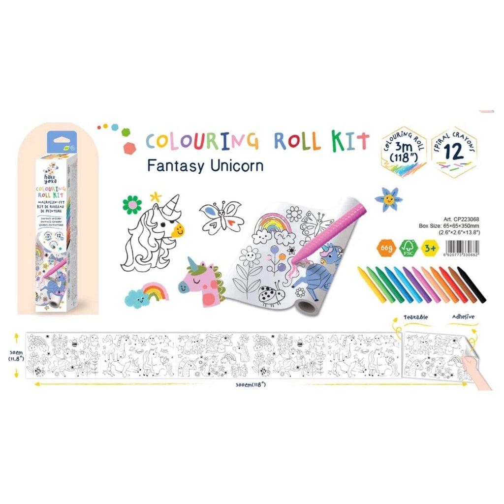 Haku Yoka 3 Plus Colouring Roll Kit - Fantasy Unicorn