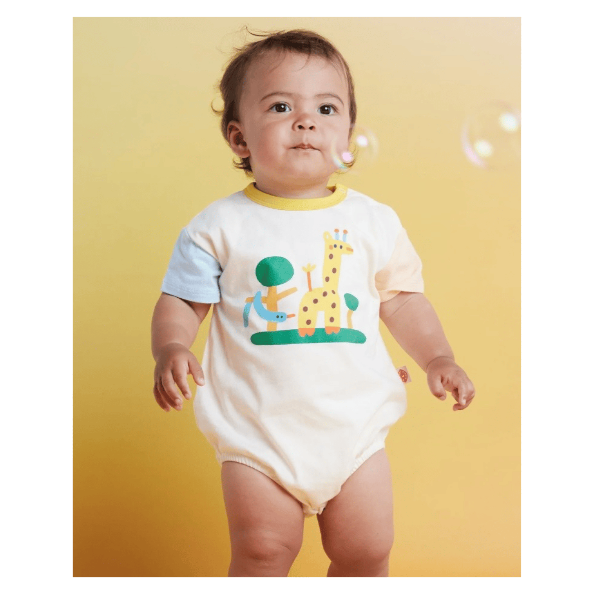 Halcyon Nights 0-3 Months to 1 Year Short Sleeve Bodysuit - Zoo Crew
