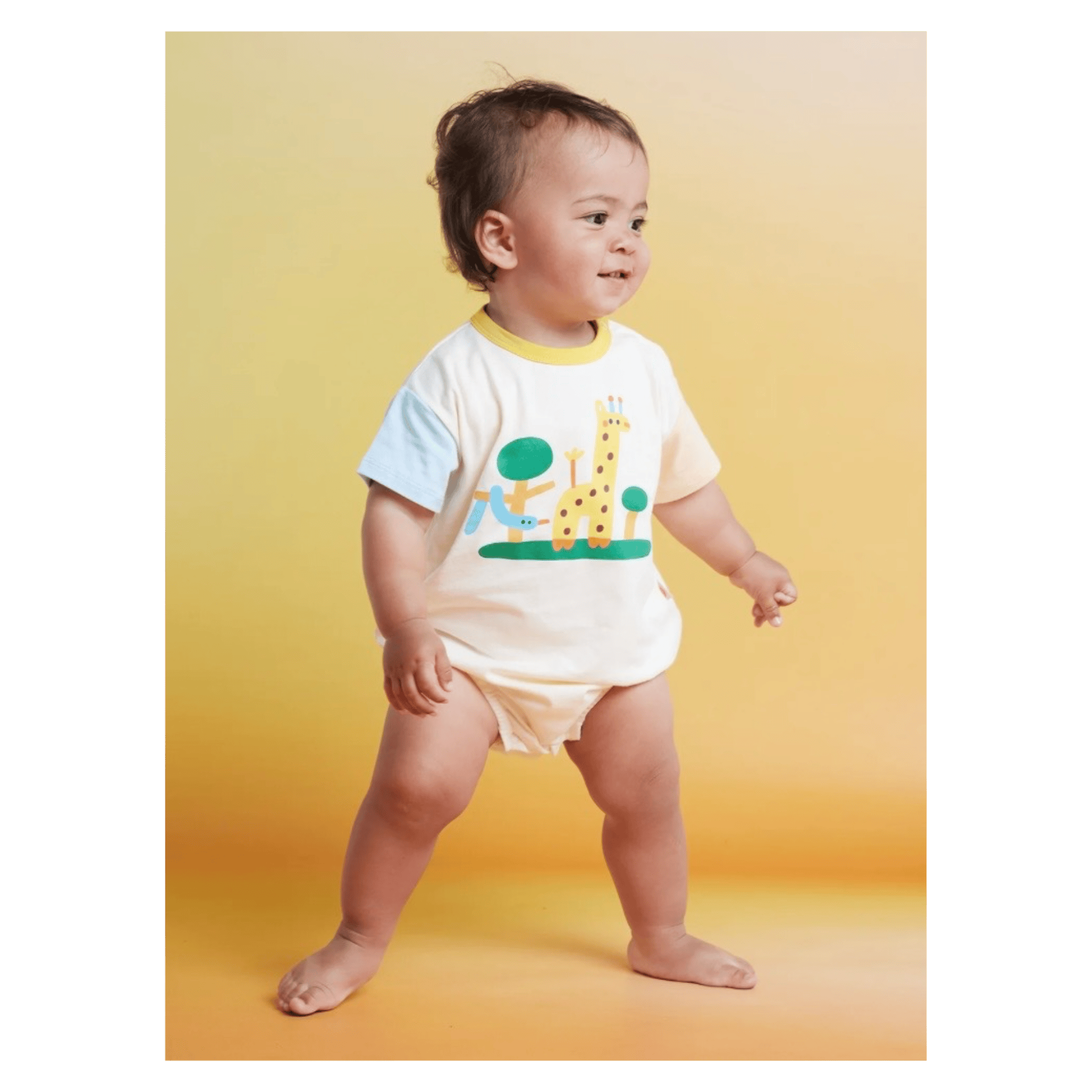 Halcyon Nights 0-3 Months to 1 Year Short Sleeve Bodysuit - Zoo Crew