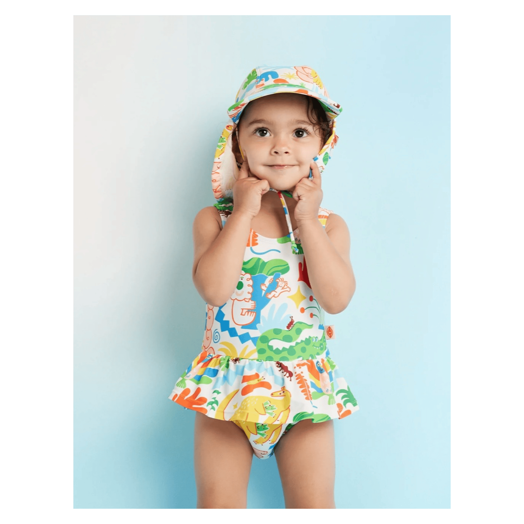 Halcyon Nights 0-3 Months to 2 Years Frill Bather - Tropicool