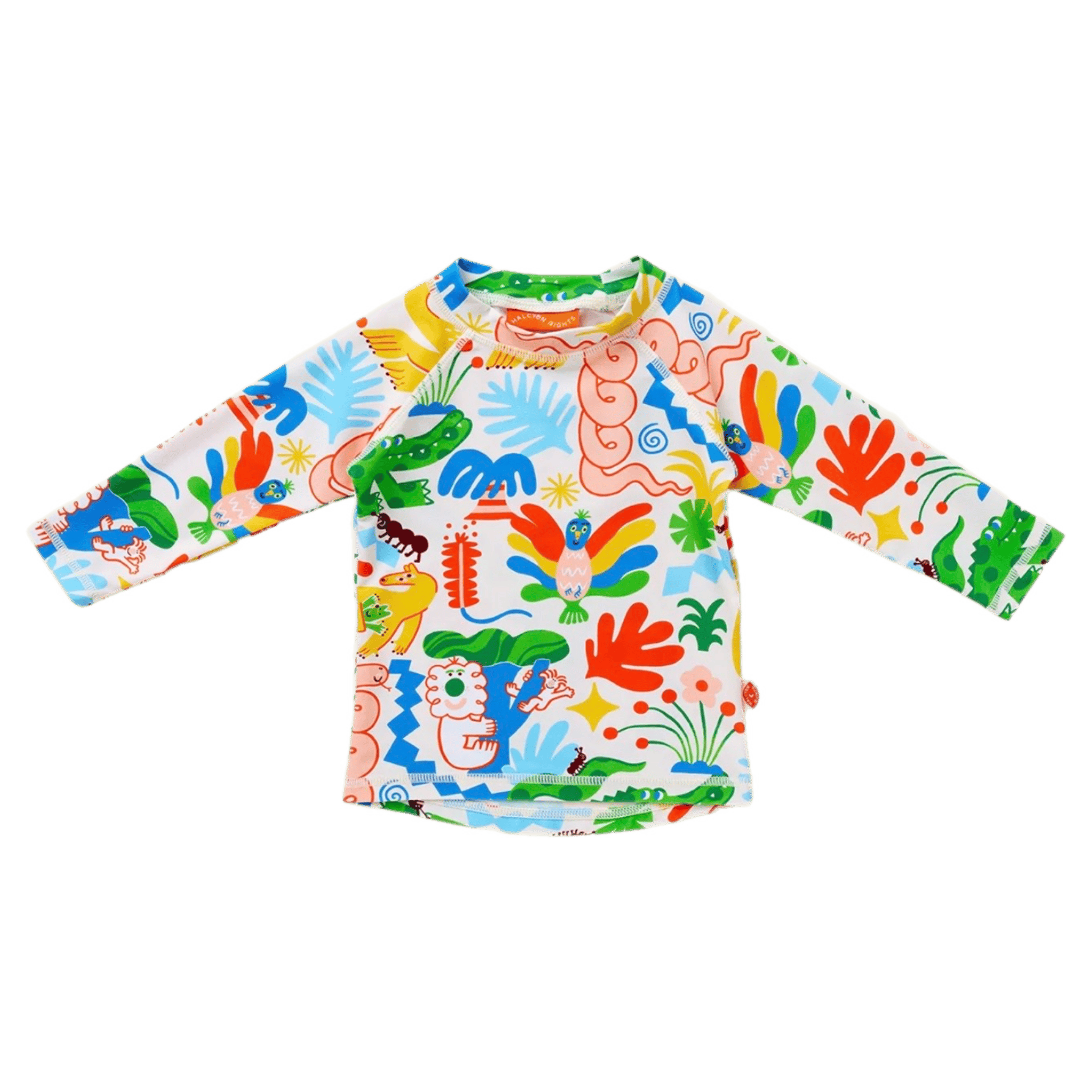 Halcyon Nights 0-3 Months to 6 Years 0-3M Long Sleeve Rash Vest - Tropicool