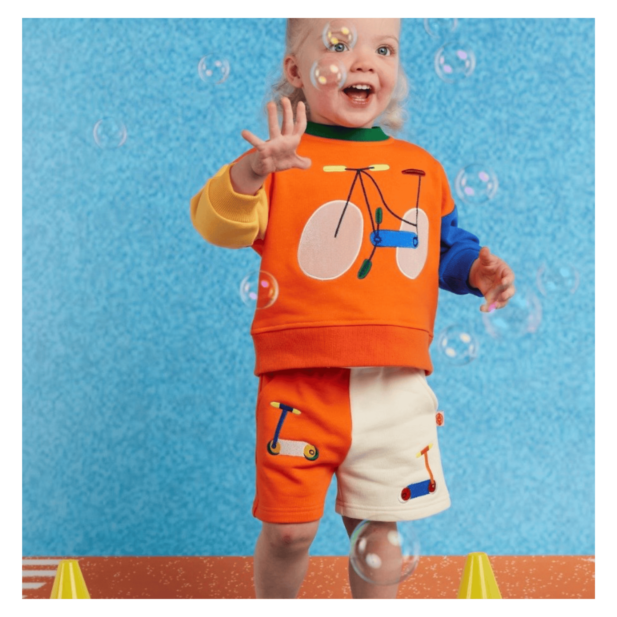 Halcyon Nights 0-3 Months to 6 Years Fleece Short - Beep Beep Scooter