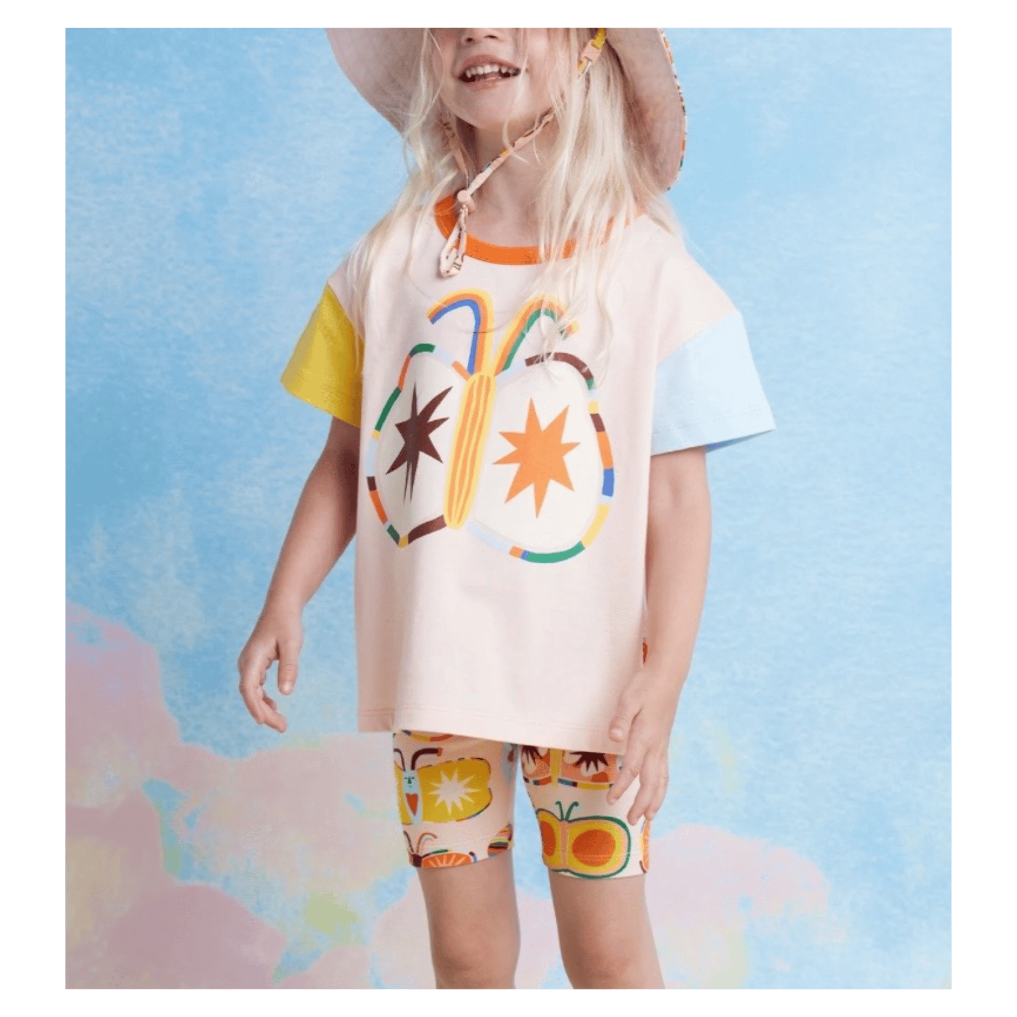 Halcyon Nights 0-3 Months to 6 Years Short Sleeve Tee - Flutterby