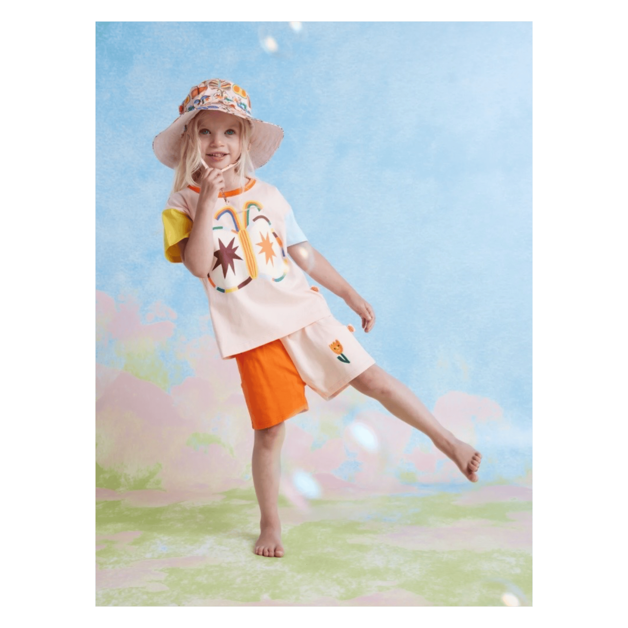 Halcyon Nights 0-3 Months to 6 Years Short Sleeve Tee - Flutterby