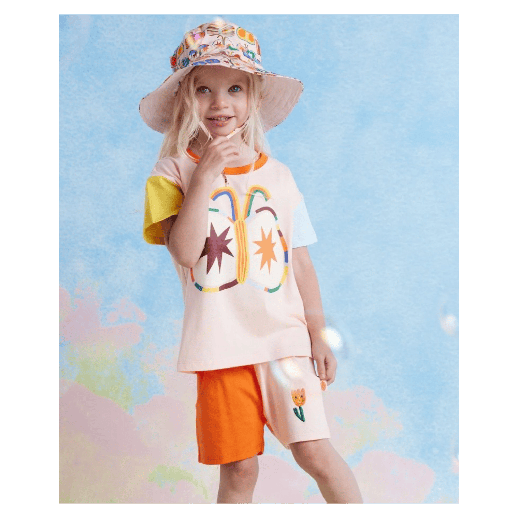 Halcyon Nights 0-3 Months to 6 Years Short Sleeve Tee - Flutterby
