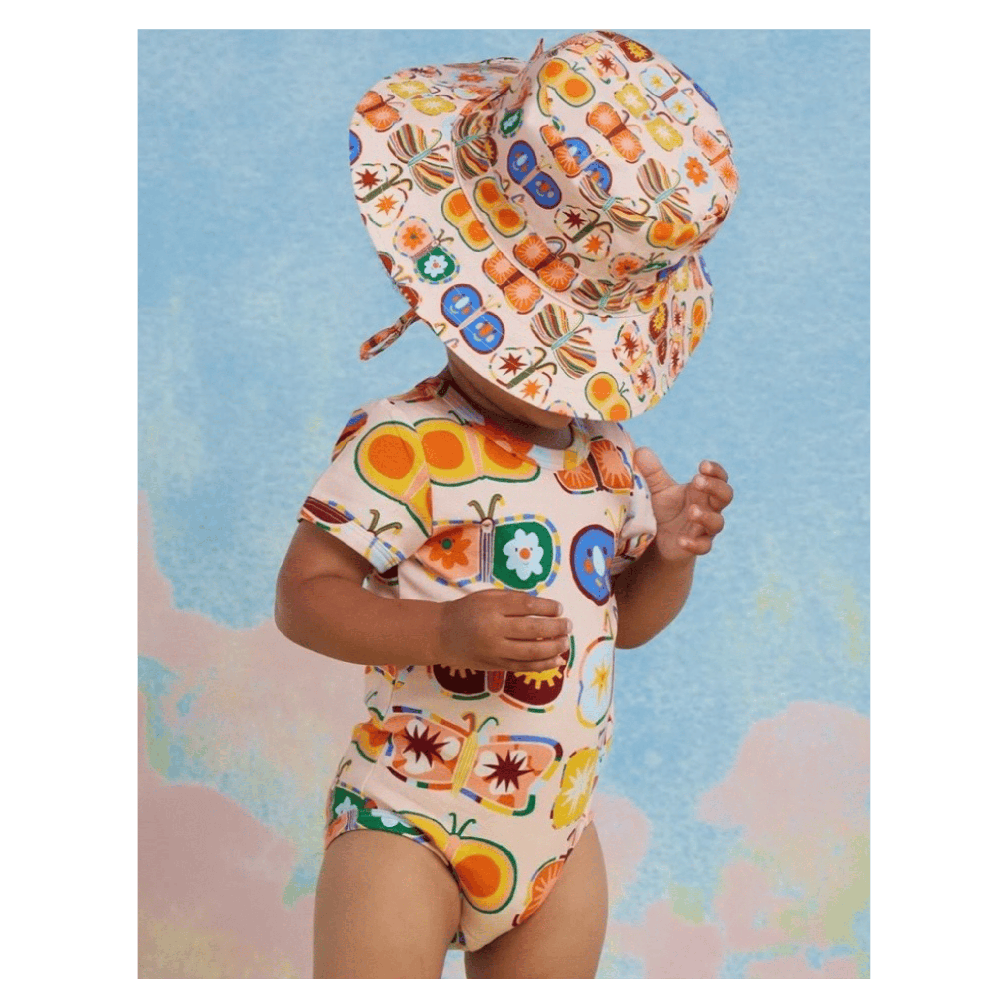 Halcyon Nights 0-8 Months to 2-5 Years Sun Hat - Flutterby