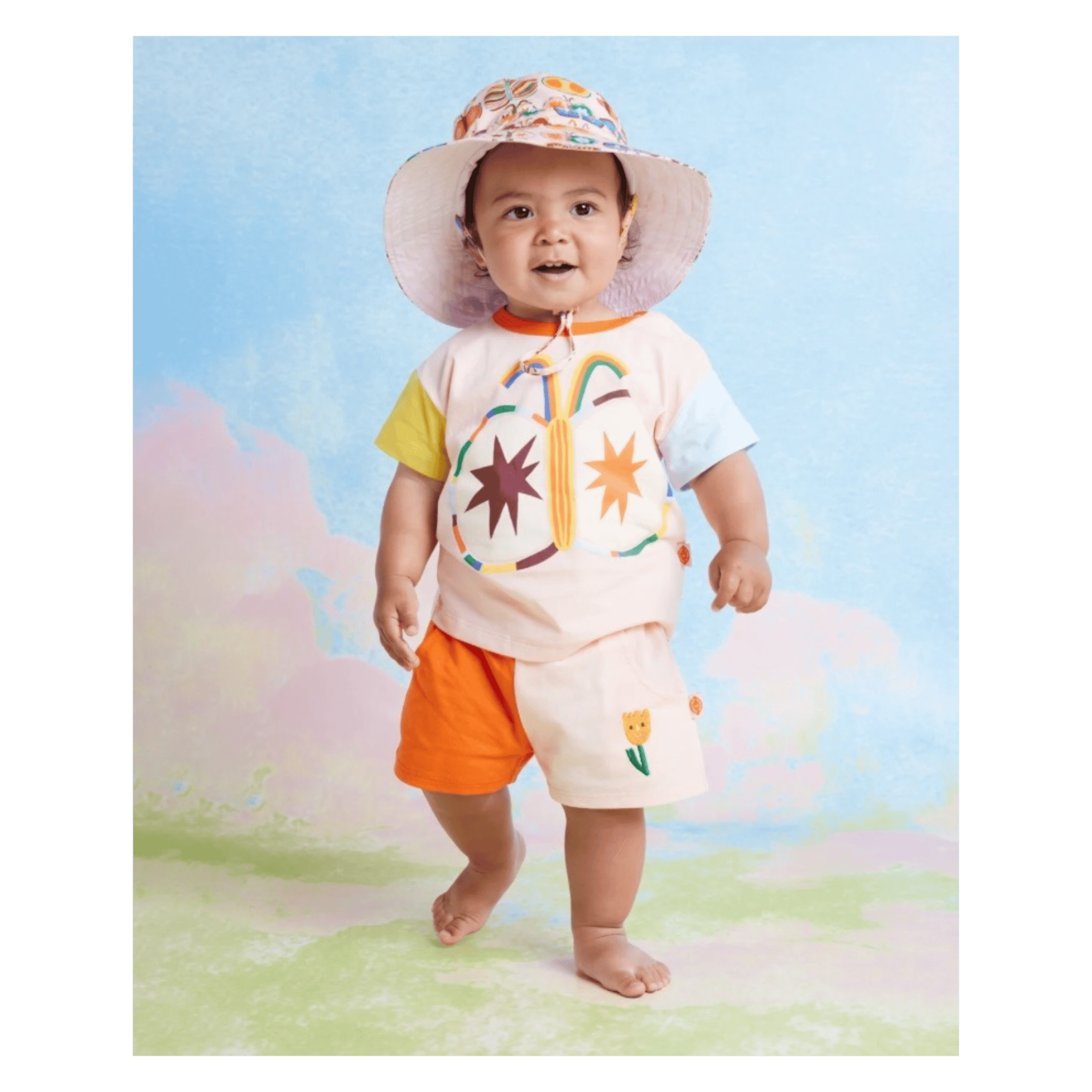 Halcyon Nights 0-8 Months to 2-5 Years Sun Hat - Flutterby