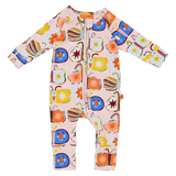 Halcyon Nights Newborn to 12-18 Months Long Sleeve Romper - Flutterby